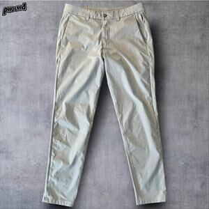 Lululemon Pants Mens 31 Gray Tech Chino Dress Golf Stretch Zip Pocket Slim Fit